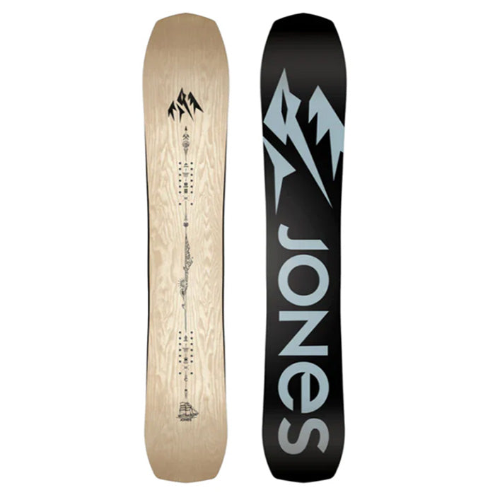 2025 Jones Flagship snowboard (wooden graphic) available at Mad Dog's Ski & Board in Abbotsford, BC.