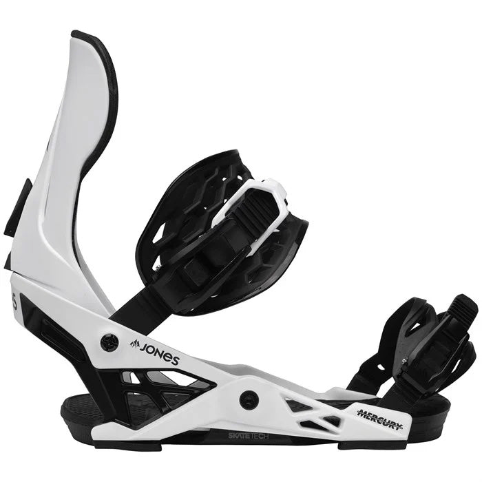 Jones Mercury snowboard bindings (cloud white) available at Mad Dog's Ski & Board in Abbotsford, BC.