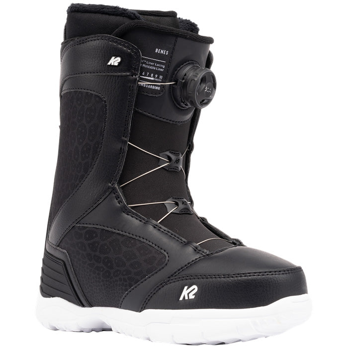 K2 Benes women's snowboard boots (black) available at Mad Dog's Ski & Board in Abbotsford, BC.