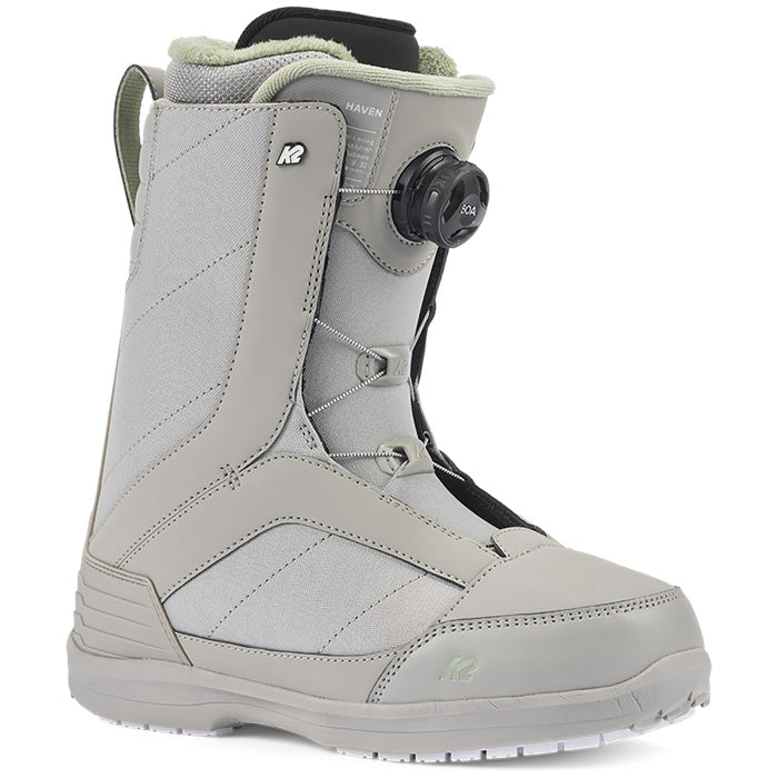 2024 K2 Haven women's snowboard boot (grey) available at Mad Dog's Ski & Board in Abbotsford, BC.