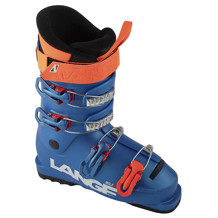 2025 Lange RSJ 60 Junior/Youth ski boots (vibrant blue) available at Mad Dog's Ski & Board in Abbotsford, BC.