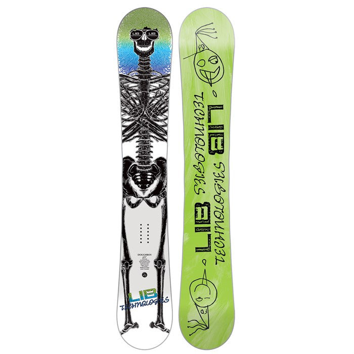 2025 Lib Tech Doughboy snowboard (green, skeleton graphic) available at Mad Dog's Ski & Board in Abbotsford, BC.