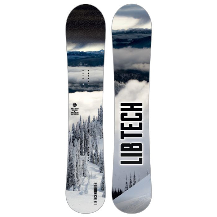 2025 Lib Tech Cold Brew snowboard (mountain graphics) available at Mad Dog's Ski & Board in Abbotsford, BC.