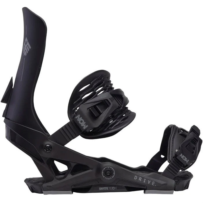 2024 NOW Drive snowboard bindings (black) available at Mad Dog's Ski & Board in Abbotsford, BC