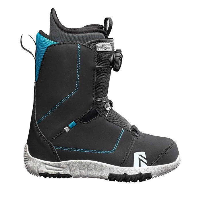 Nidecker Micron junior snowboard bindings (black) available at Mad Dog's Ski & Board in Abbotsford, BC.