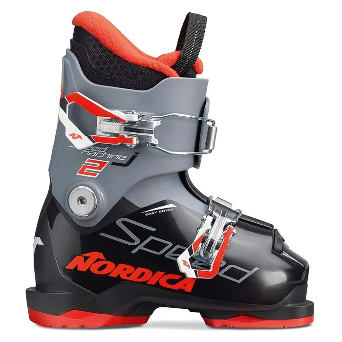 Nordica Speedmachine J2 junior/youth ski boots (black/anthracite/red) available at Mad Dog's Ski & Board in Abbotsford, BC.