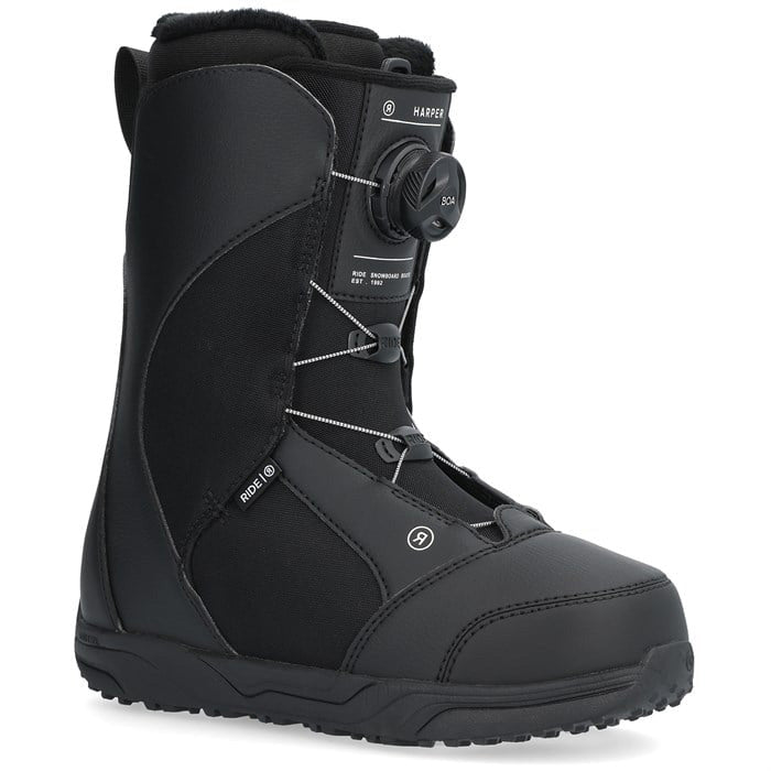 2025 Ride Harper women's snowboard boots (black) available at Mad Dog's Ski & Board in Abbotsford, BC.