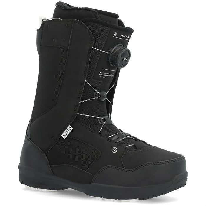 2025 Ride Jackson snowboard boots (black) available a Mad Dog's Ski & Board in Abbotsford, BC.