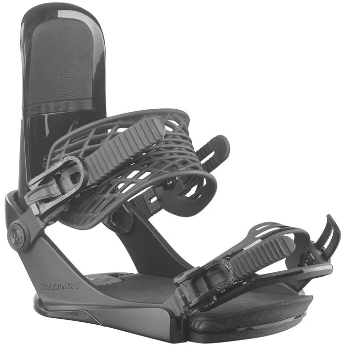 2025 Salomon EDB unisex snowboard bindings (black) available at Mad Dog's Ski & Board in Abbotsford, BC.