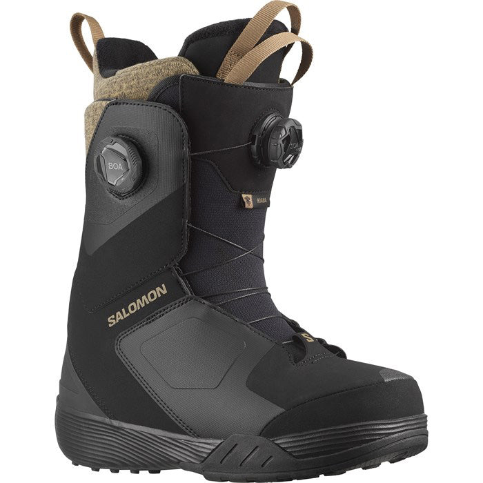 Salomon Kiana Dual BOA women's snowboard boots (black colour way) available at Mad Dog's Ski & Board in Abbotsford, BC.
