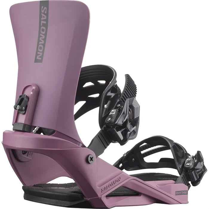 2025 Salomon Rhythm unisex snowboard bindings (grape shake) available at Mad Dog's Ski & Board in Abbotsford, BC.