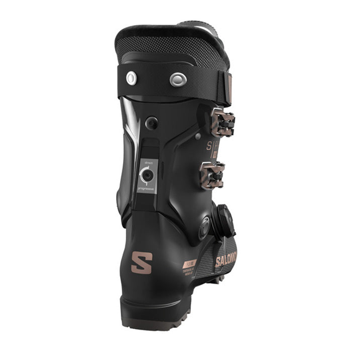 2025 Salomon S/pro Supra BOA X90 women's ski boots available at Mad Dog's Ski & Board in Abbotsford, BC.