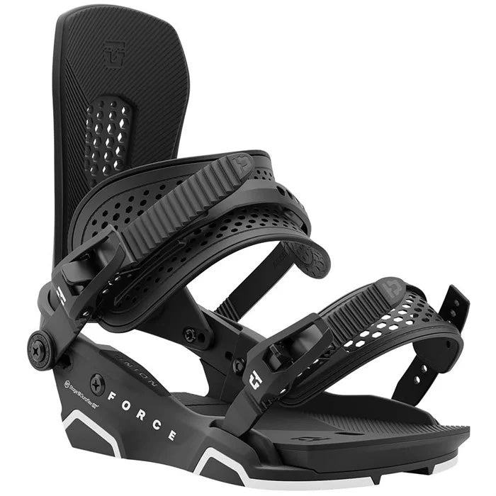 2025 Union Force snowboard bindings (black) available at Mad Dog's Ski & Board in Abbotsford, BC.