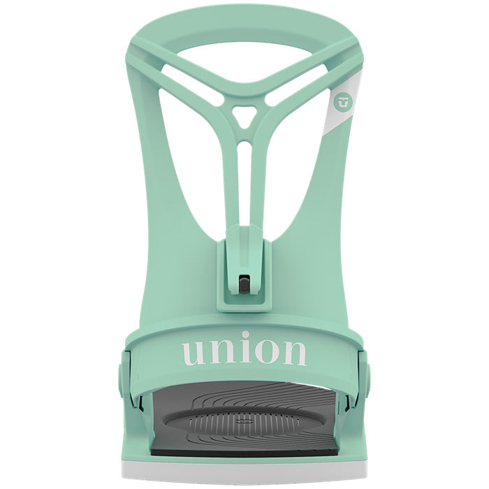 Union Rosa women's snowboard bindings (aqua) available at Mad Dog's Ski & Board in Abbotsford, BC.