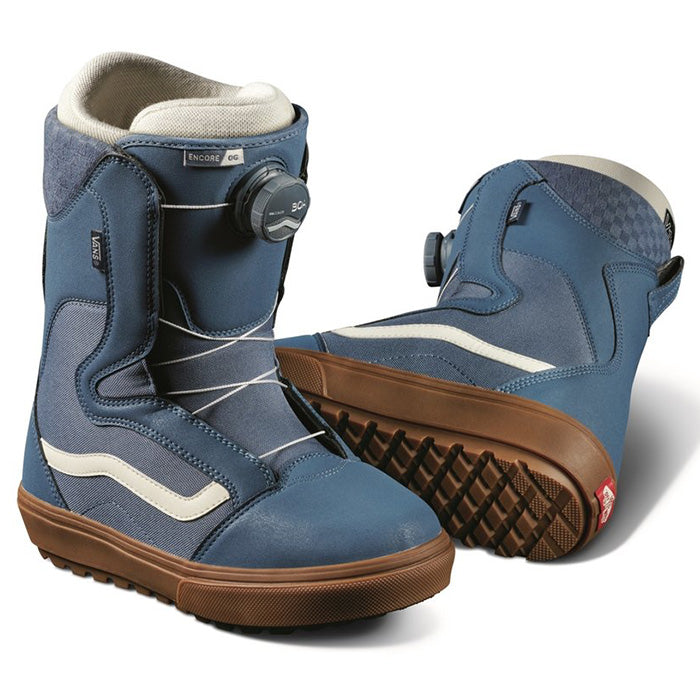 Vans Encore OG women's snowboard boots (blue/gum) available at Mad Dog's Ski & Board in Abbotsford, BC.