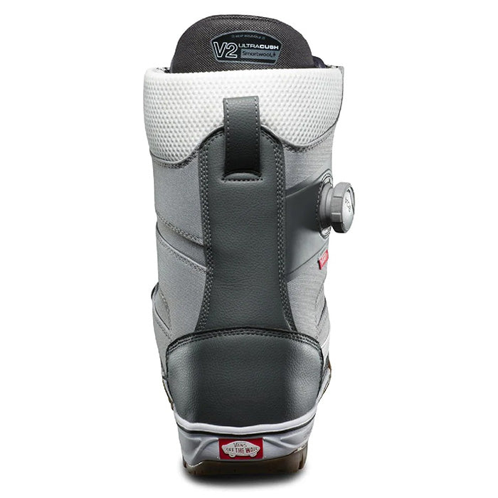 Vans Invado Pro snowboard boots (grey/white) available at Mad Dog's Ski & Board in Abbotsford, BC.