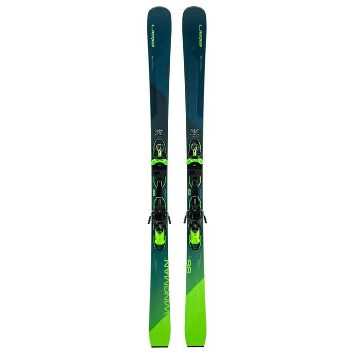 Elan Wingman 86 Ti Ski (top view with bindings) available at Mad Dog's Ski & Board in Abbotsford, BC.