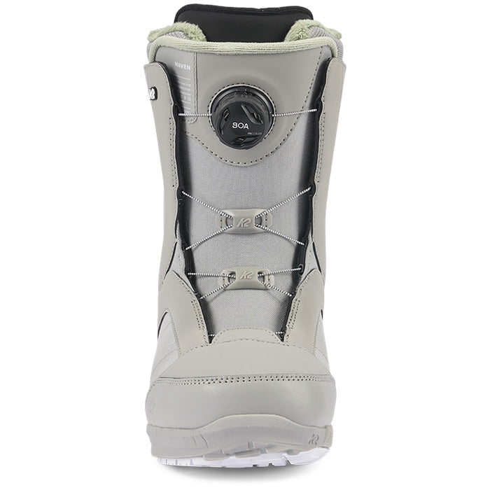 2024 K2 Haven women's snowboard boot (grey) available at Mad Dog's Ski & Board in Abbotsford, BC.