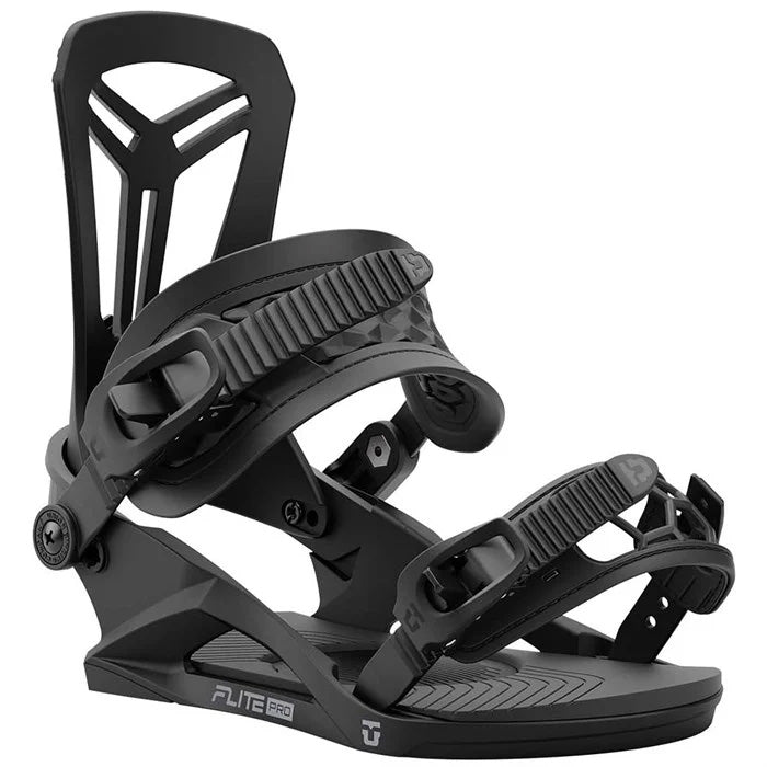 2025 Union Flite Pro snowboard bindings (black) available at Mad Dog's Ski & Board in Abbotsford, BC.