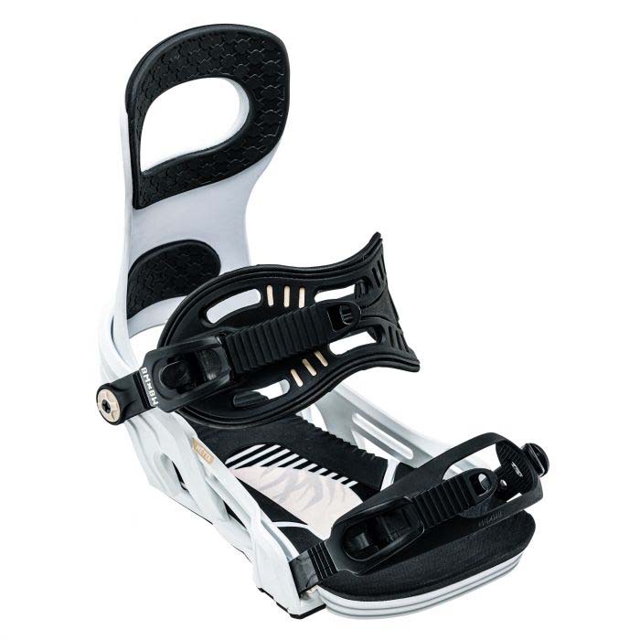 The 2023 Bent Metal Metta women's snowboard bindings are available at Mad Dog's Ski & Board in Abbotsford, BC.