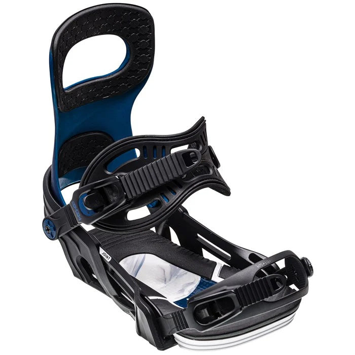 Bent Metal Joint snowboard bindings (blue/black) available at Mad Dog's Ski & Board in Abbotsford, BC.