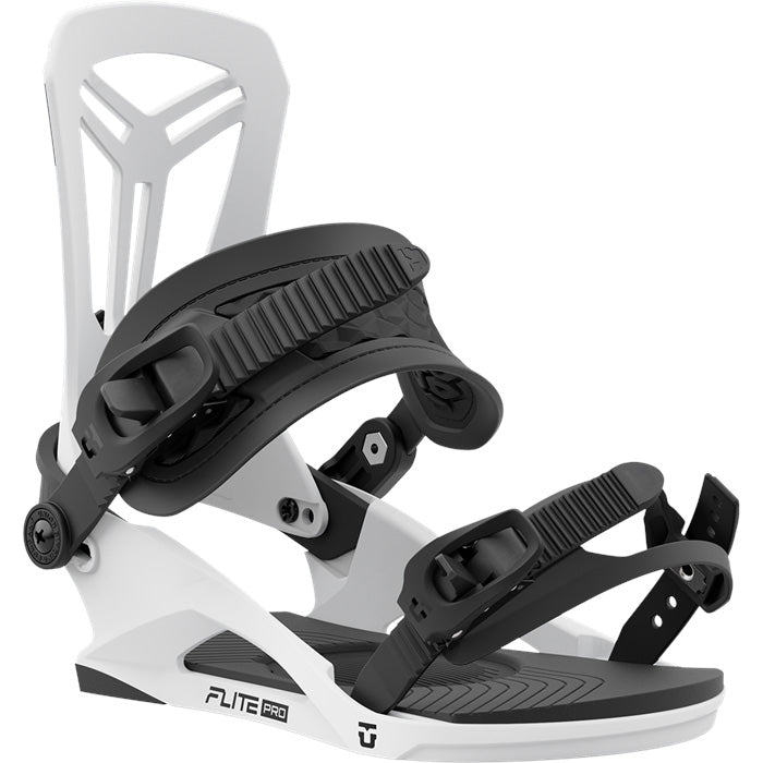 Union Flite Pro snowboard bindings (white) available at Mad Dog's Ski & Board in Abbotsford, BC.