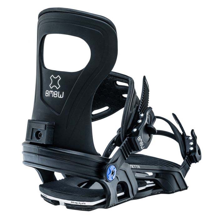 The 2023 Bent Metal Metta women's snowboard bindings are available at Mad Dog's Ski & Board in Abbotsford, BC.