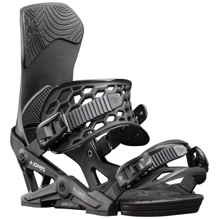 The 2023 Jones Meteorite snowboard bindings are available at Mad Dog's Ski & Board in Abbotsford, BC.