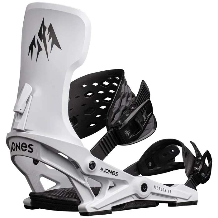 The 2023 Jones Meteorite snowboard bindings are available at Mad Dog's Ski & Board in Abbotsford, BC.