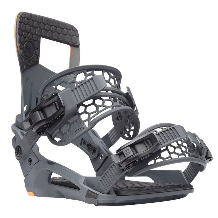 Nidecker Kaon-X snowboard bindings (hot slate) available at Mad Dog's Ski & Board in Abbotsford, BC.