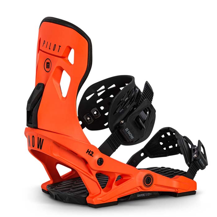 The 2023 NOW Pilot snowboard bindings are available at Mad Dog's Ski & Board in Abbotsford, BC. 