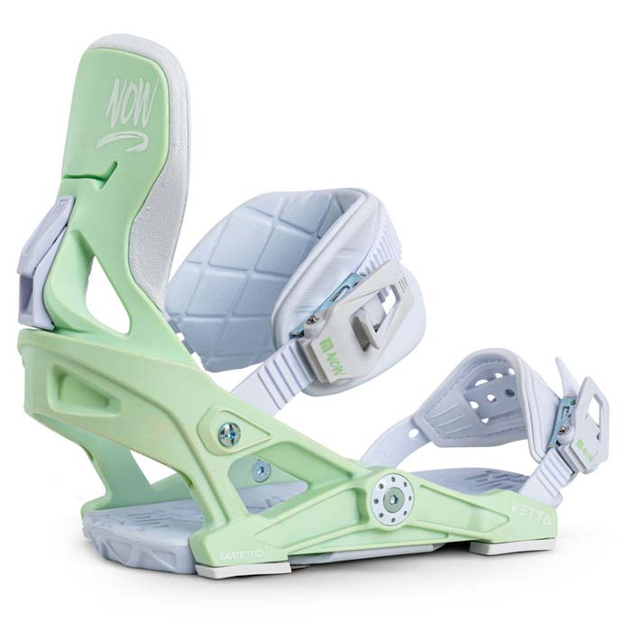 The 2023 NOW Vetta women's snowboard bindings are available at Mad Dog's Ski & Board in Abbotsford, BC. 