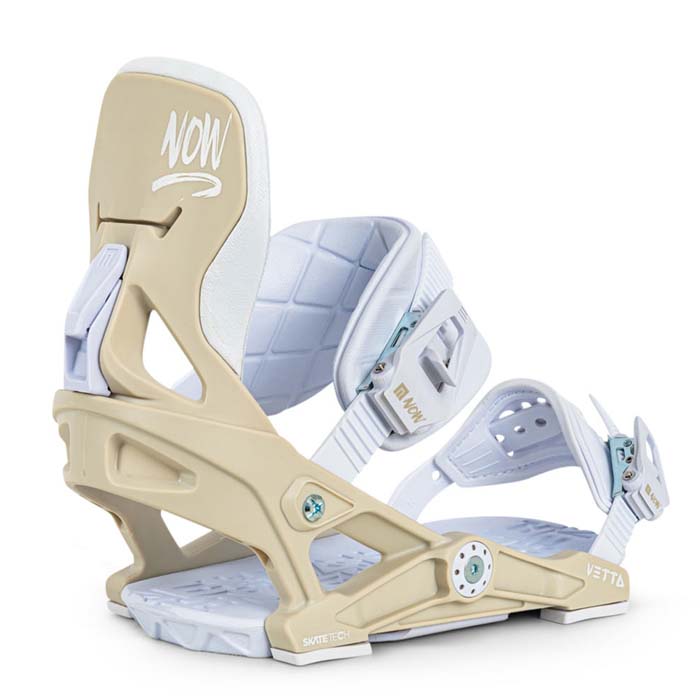 The 2023 NOW Vetta women's snowboard bindings are available at Mad Dog's Ski & Board in Abbotsford, BC. 